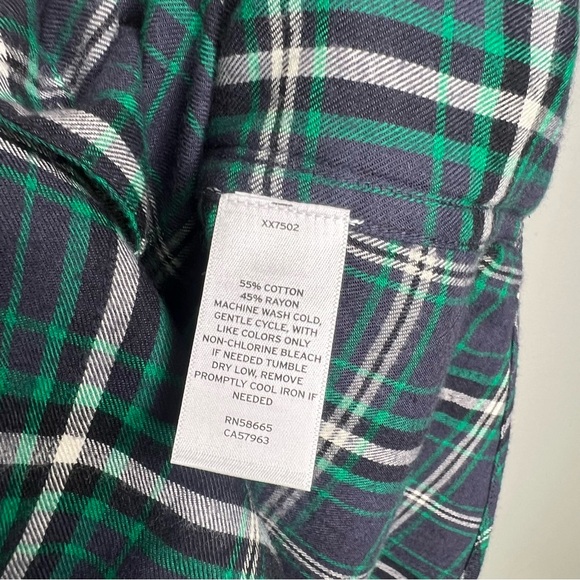 Caslon Plaid Flannel Shirt Long Sleeve Button Down Top, Casual Holiday - M - Picture 3 of 9